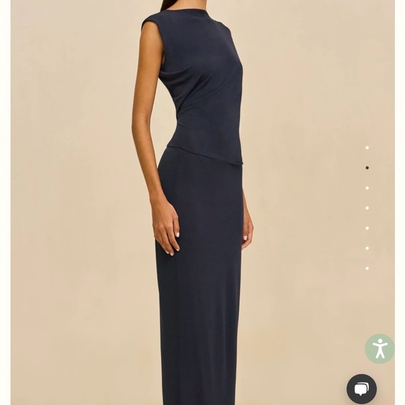 Cult Gaia Jona Dress - NWT Navy Asymmetric One-Shoulder Maxi Dress - Picture 2 of 4